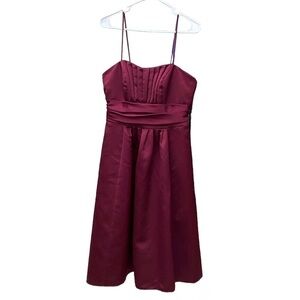 David’s Bridal cocktail dress wedding party event guest attire formal 8 wine